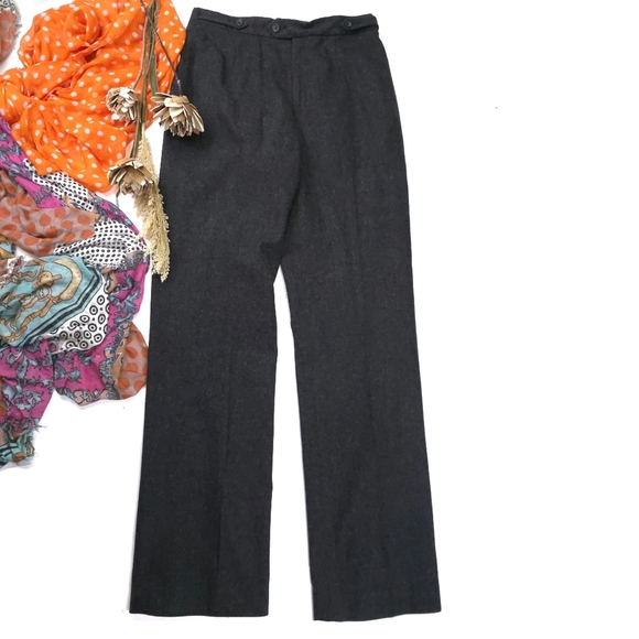 Banana Republic Wool Trousers Charcoal  Sz 8 - Picture 9 of 9